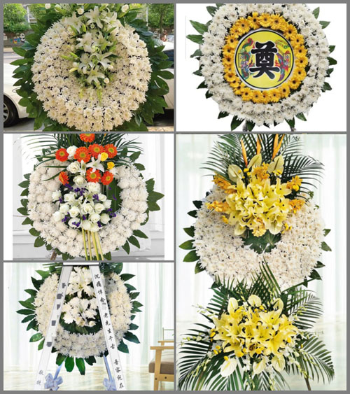 山东莱芜莱城区茶业口镇西榆林村花圈速递