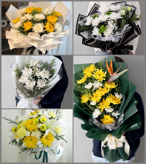 山东莱芜莱城区茶业口镇西榆林村白事花束代送